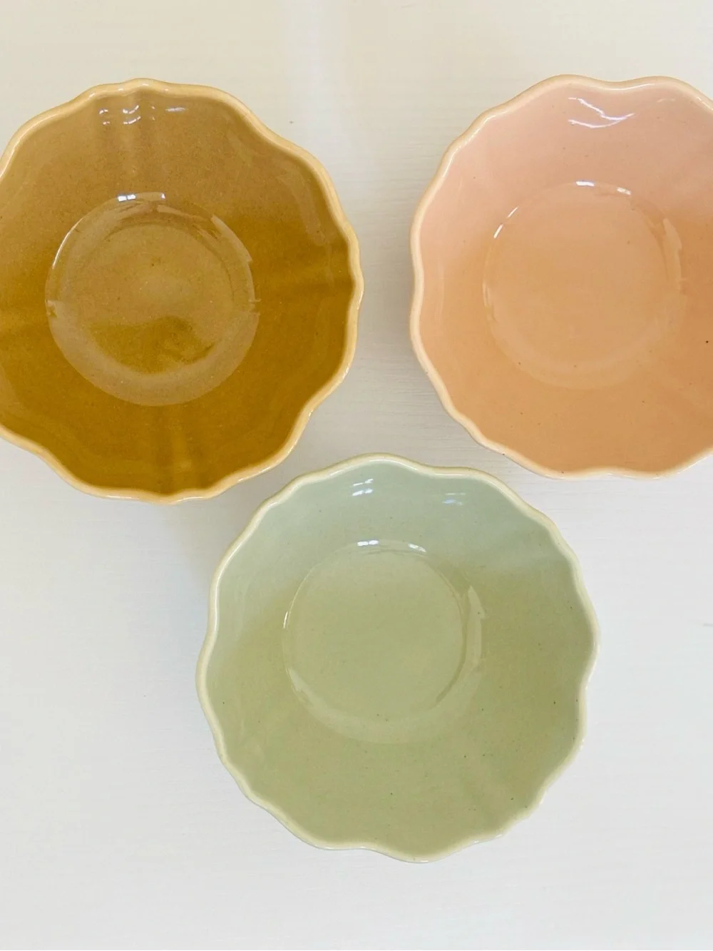 Hearth & Hand with Magnolia 11oz Scalloped Stoneware Dessert Bowls